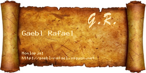Gaebl Rafael névjegykártya